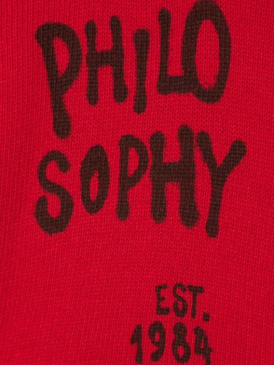 Shop Philosophy Di Lorenzo Serafini Logo Jumper In Red