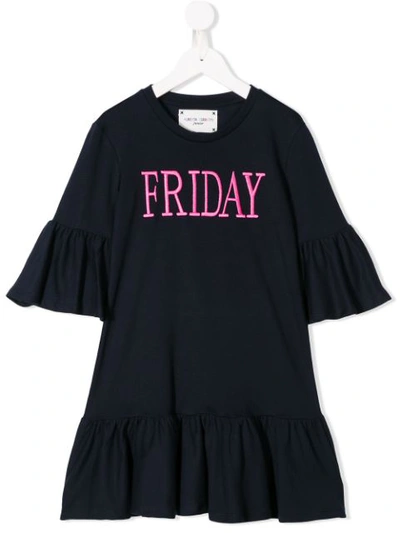 Shop Alberta Ferretti Friday T-shirt Dress In Blue