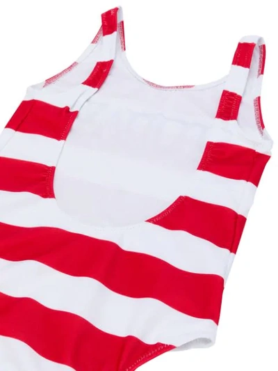 Shop Alberta Ferretti Today Print Striped Swimsuit In Red