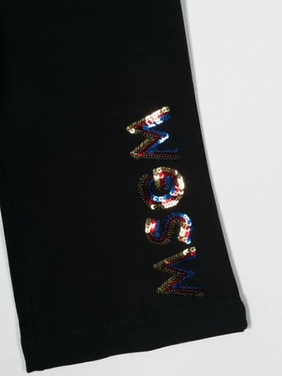 Shop Msgm Sequin-embellished Trousers In Blue