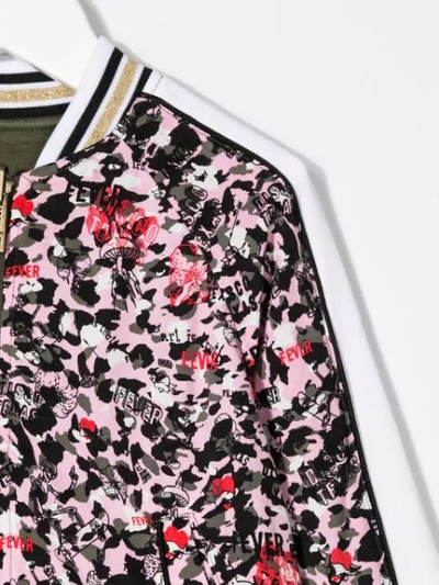 Shop Zadig & Voltaire Fever Multi Print Reversible Bomber Jacket In Pink