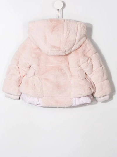 Shop Lapin House Faux Fur Jacket In Pink