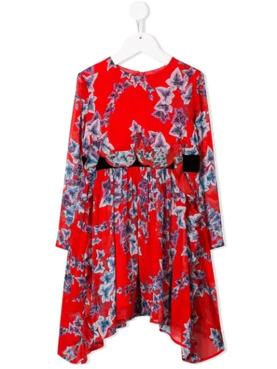 Shop Philosophy Di Lorenzo Serafini Floral Print Dress In Red