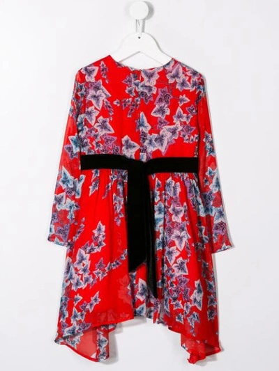 Shop Philosophy Di Lorenzo Serafini Floral Print Dress In Red