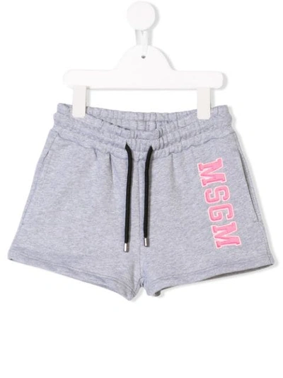 Shop Msgm Casual Track Shorts In Grey