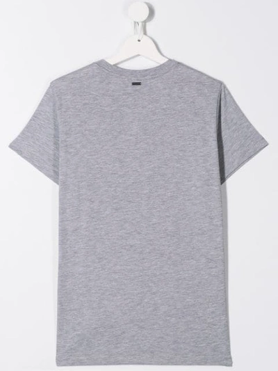 Shop Lanvin Enfant Teen Censored Logo T-shirt In Grey