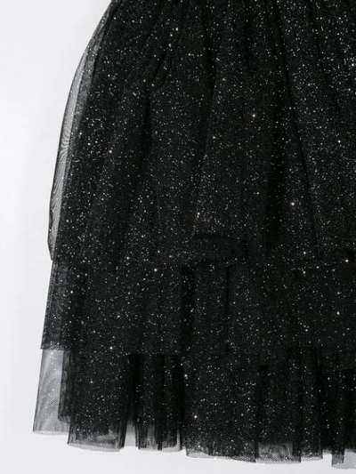 Shop Balmain Glitter Tutu Skirt In Black