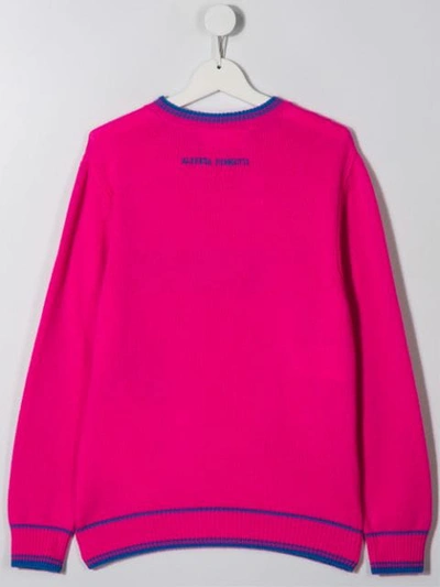 Shop Alberta Ferretti Sunday Knitted Sweater In Pink