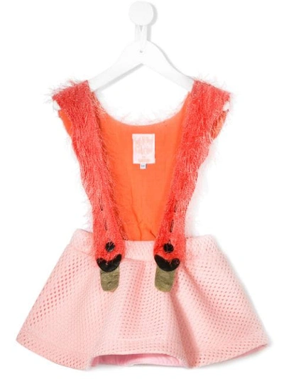 Shop Wauw Capow By Bangbang Bird Girl Dress In Pink