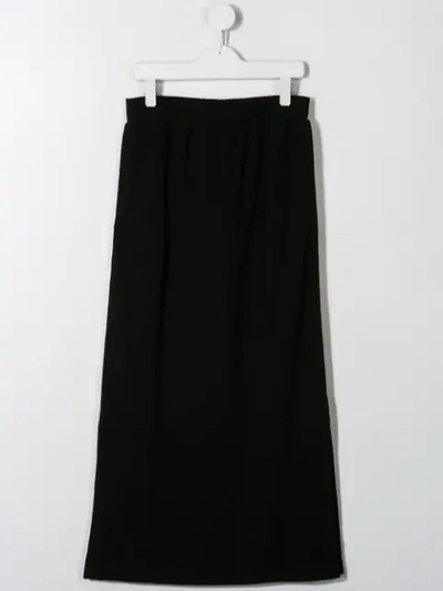 Roberto Cavalli Junior Teen Logo Print Track Skirt In Black
