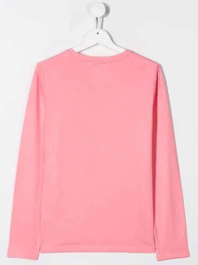 Shop Stella Mccartney Teen Circle Logo Print T-shirt In Pink