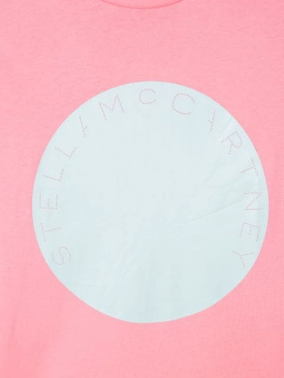 Shop Stella Mccartney Teen Circle Logo Print T-shirt In Pink