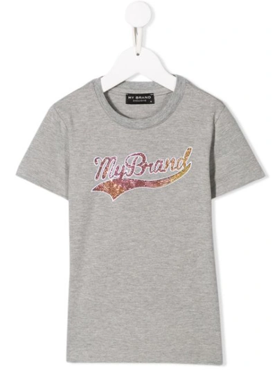 Shop My Brand Classic Logo T-shirt In Grey
