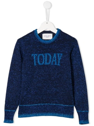 Shop Alberta Ferretti Today Knit Jumper In Blue