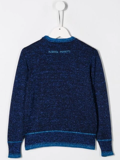 Shop Alberta Ferretti Today Knit Jumper In Blue