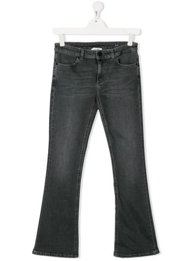 Shop Dondup Teen Bootcut Jeans In Grey
