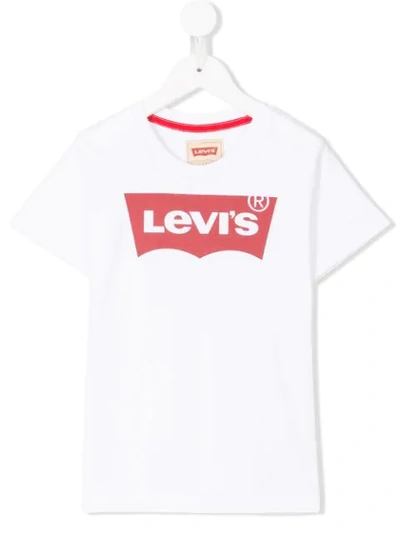 Shop Levi's Logo Print T-shirt In White