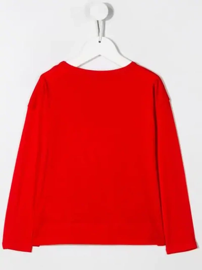 Shop Little Marc Jacobs Monsters Printed Long-sleeve Top In Red