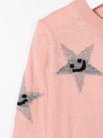 Shop Stella Mccartney Star Knitted Jumper In Pink