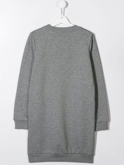 Shop Givenchy Logo Jumper Dress In Grey