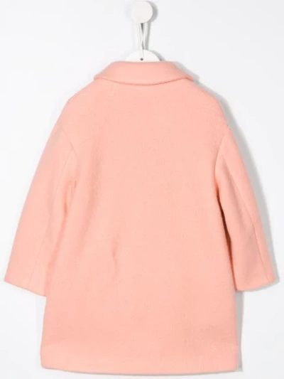 Shop Fendi Single-breasted Midi Coat In Pink
