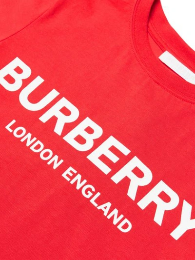 Shop Burberry Logo Print T-shirt In Red