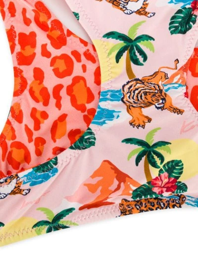 Shop Kenzo Palm Trees One-piece In Pink