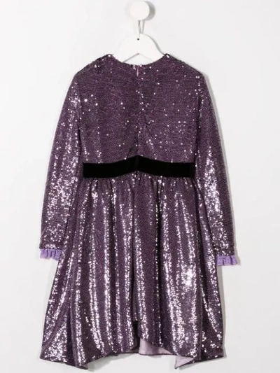 Shop Philosophy Di Lorenzo Serafini Sequin Embellished Dress In Purple