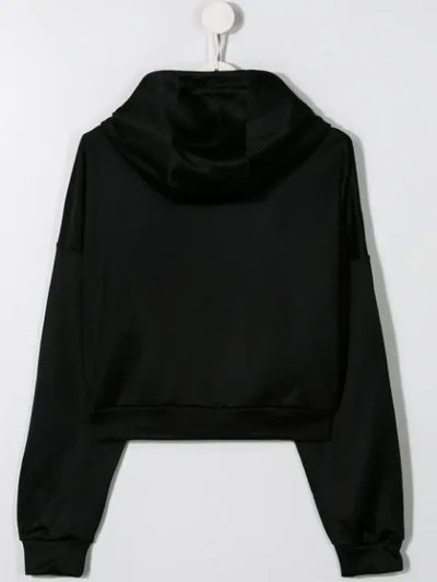 Shop Balmain Logo Hoodie In Black