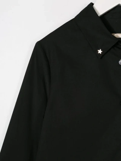 Elisabetta Franchi La Mia Bambina Star Button-down Shirt In Black
