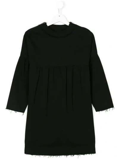 Shop Andorine Frayed Hem Dress In Black