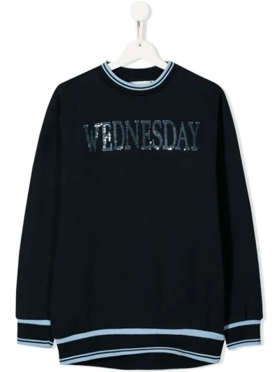 Shop Alberta Ferretti Wednesday Sweatshirt In Blue