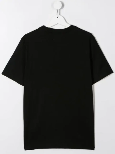 Shop Alberta Ferretti Teen Logo Embroidered T-shirt In Black