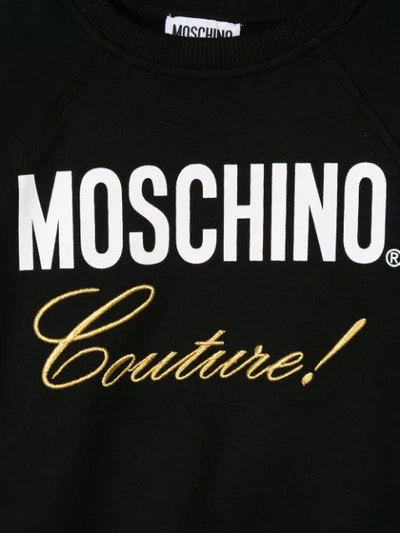 Shop Moschino Couture Print Sweater In Black