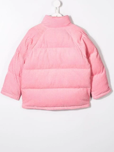 Shop Stella Mccartney Corduroy Puffer Jacket In Pink