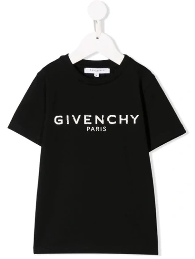 Shop Givenchy Logo Print T-shirt In Black