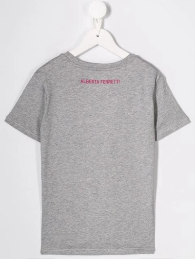 Shop Alberta Ferretti Logo T-shirt In Grey