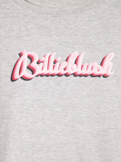 Shop Billieblush Printed Logo T-shirt In Grey