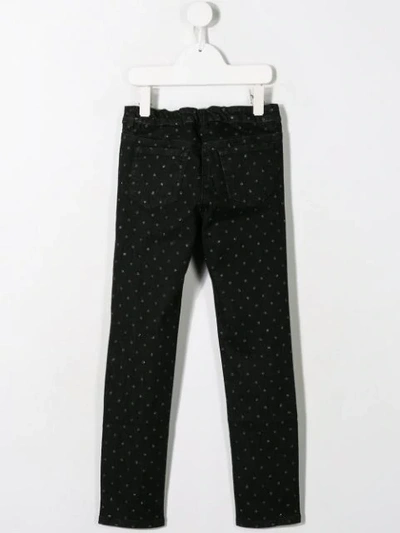 Il Gufo Teen Polka-dot Skinny Jeans In Black
