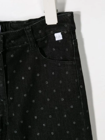 Il Gufo Teen Polka-dot Skinny Jeans In Black
