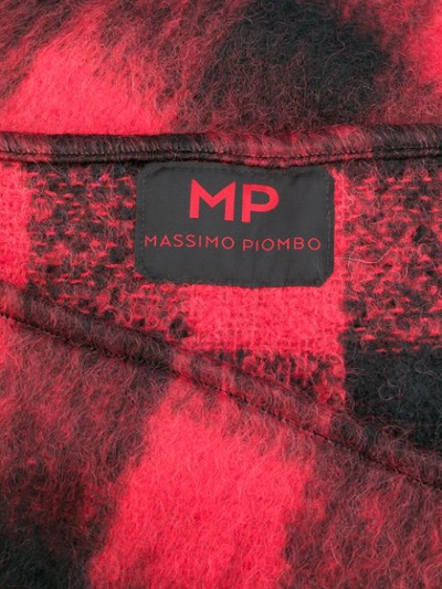 Shop Mp Massimo Piombo Tartan Pattern Scarf In Red