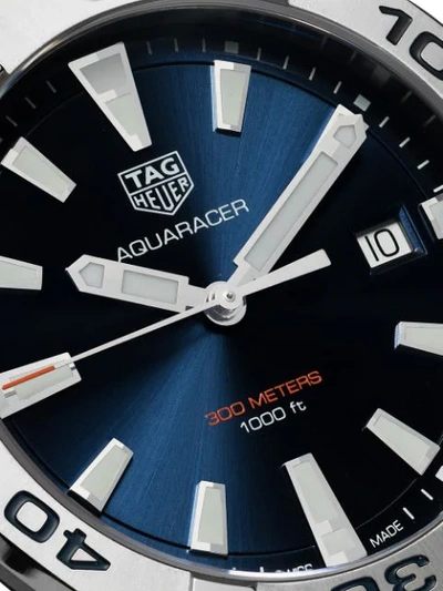 Shop Tag Heuer Aquaracer Quartz 41mm In Blue