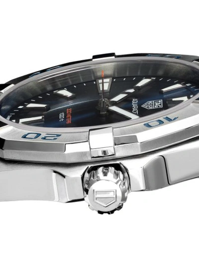 Shop Tag Heuer Aquaracer Quartz 41mm In Blue