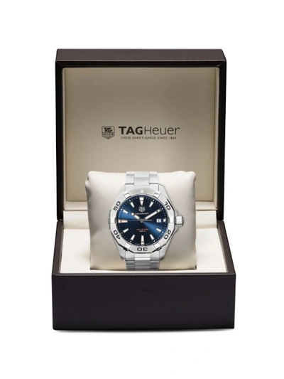 Shop Tag Heuer Aquaracer Quartz 41mm In Blue