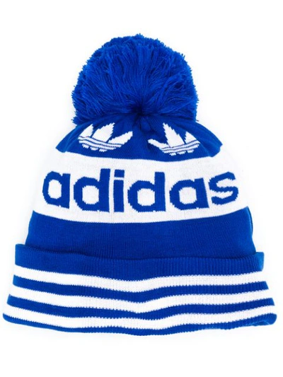 Adidas Originals Adidas Jacquard Bobble Hat In Blue | ModeSens
