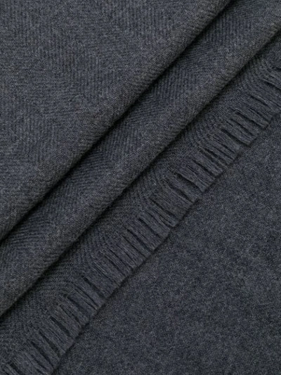 Shop Altea Chevron Knit Scarf In Grey