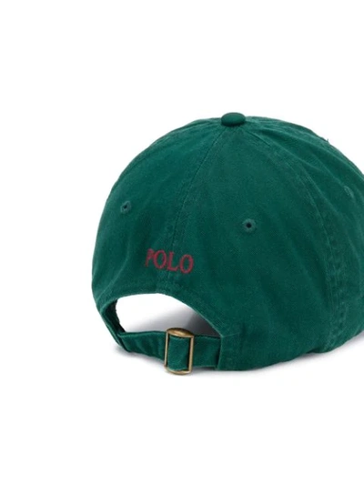 Shop Ralph Lauren Signature Baseball Cap In Green