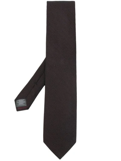 Shop Tom Ford Oval Pattern Embroidered Tie In Red