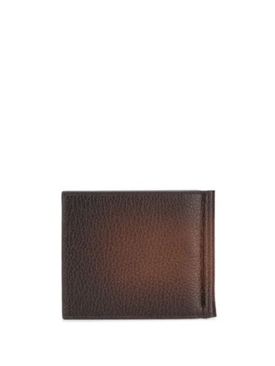 Shop Orciani Logo Bi-fold Wallet In Brown
