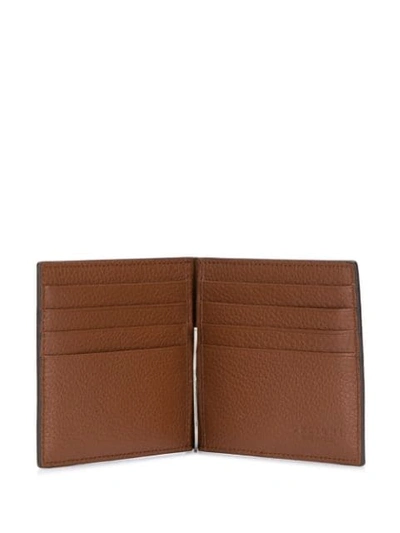 Shop Orciani Logo Bi-fold Wallet In Brown